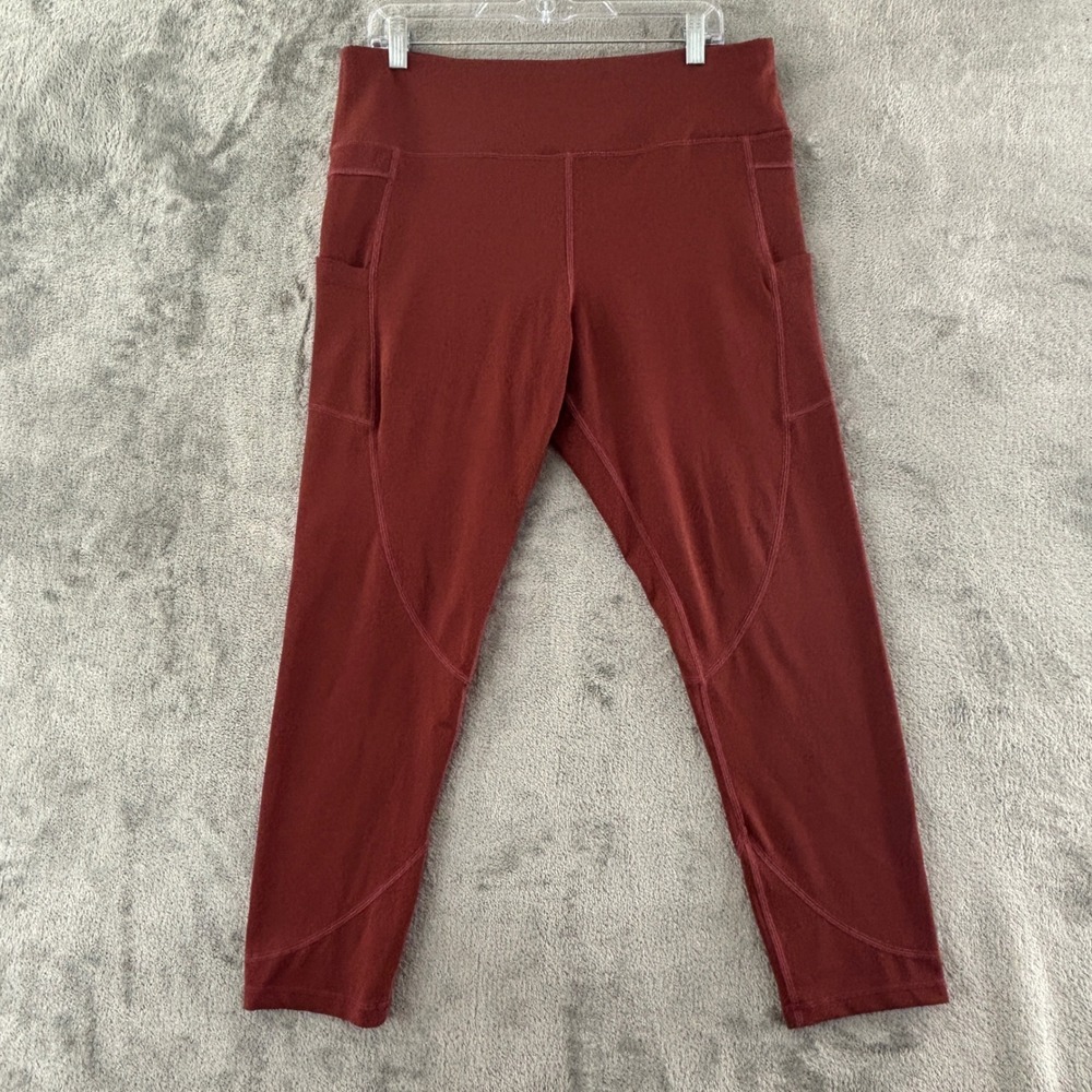 ZYIA Active Plus Size 16-18 Pocket High Waist Cropped Leggings Athletic Pants